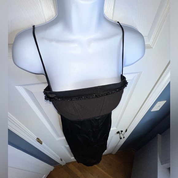 Zum Zum Niki Livas Juniors 11 12 Black Satin 90s Long Prom Dress Strappy Back L - Picture 1 of 14